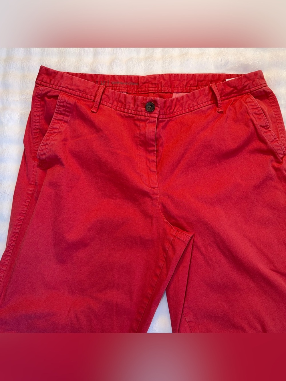 TALBOTS Women’s Girlfriend Chico Faded Red Jeans Size 12 - Picture 7 of 10